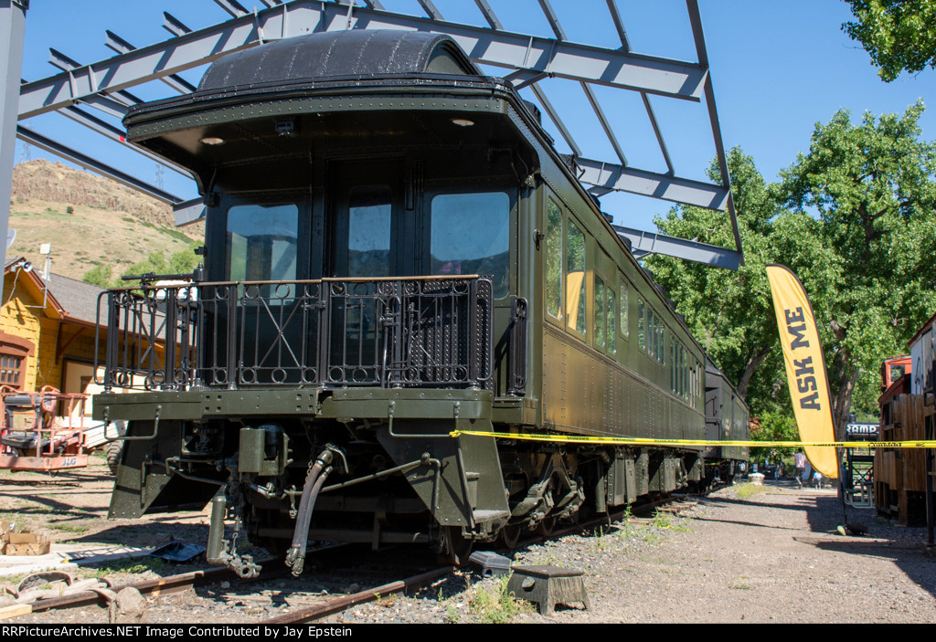 CB&Q business car #96 is on display at the Colorado Railroad Museum 